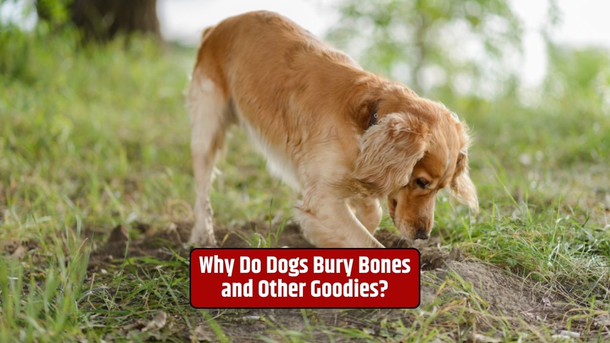 dog burying behavior, canine instincts, why do dogs bury bones, ancestral dog behavior,