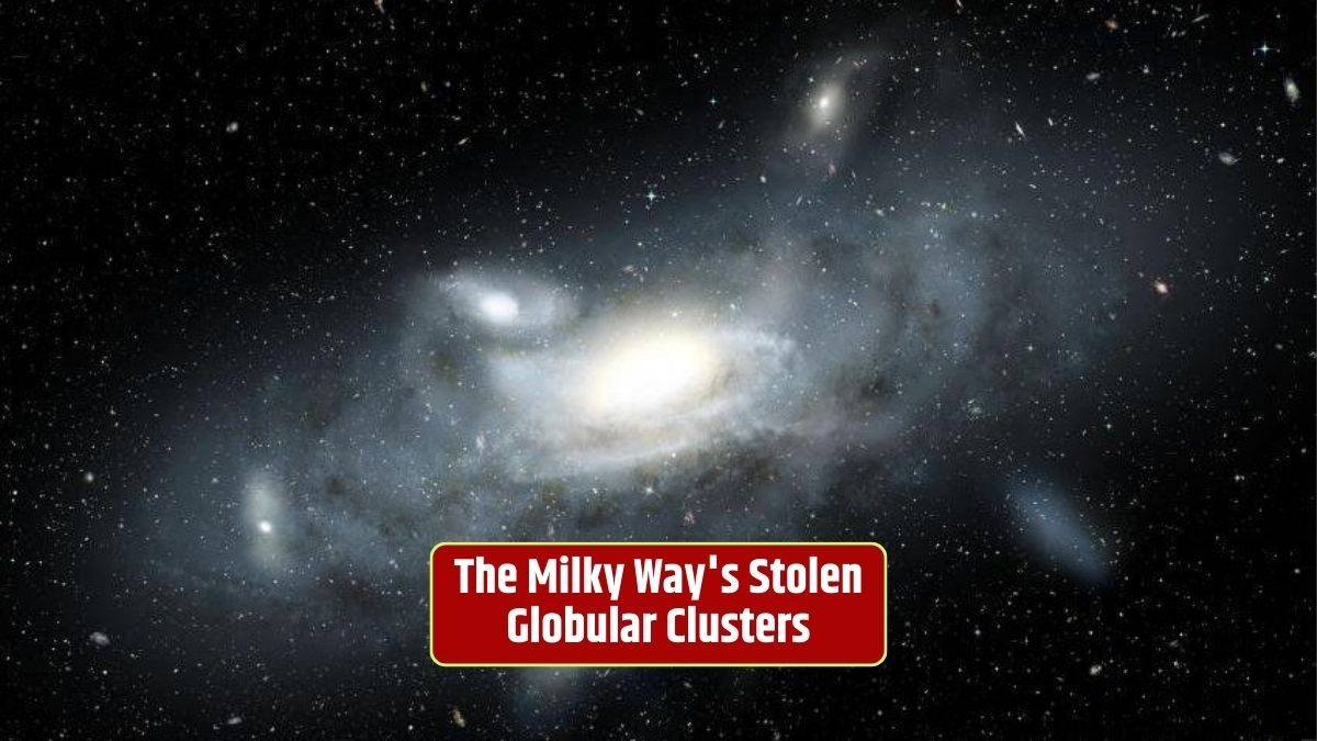 Milky Way, globular clusters, dwarf galaxies, cosmic mysteries, celestial heist, tidal forces, astronomical research, cosmic connections,